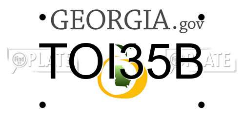 TOI35B Georgia License Plate