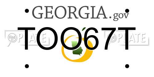 TOO67T Georgia License Plate