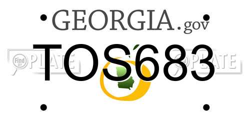 TOS683 Georgia License Plate