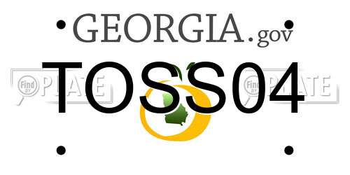 TOSS04 Georgia License Plate