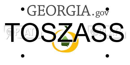 TOSZASS Georgia License Plate