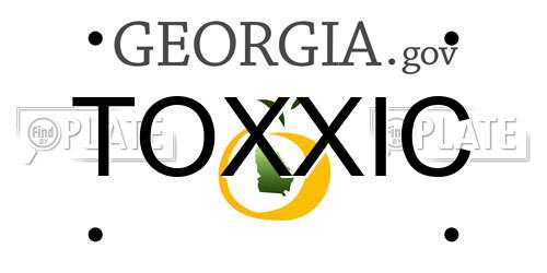 TOXXIC Georgia License Plate