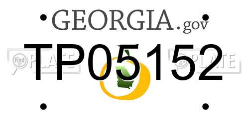 TP05152 Georgia License Plate