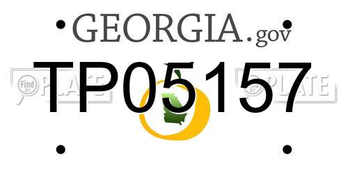 TP05157 Georgia License Plate