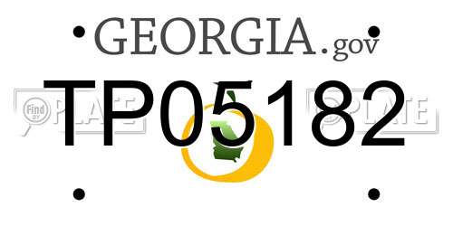 TP05182 Georgia License Plate