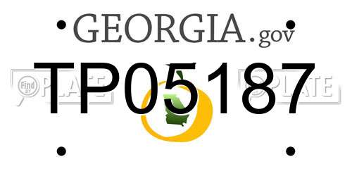 TP05187 Georgia License Plate