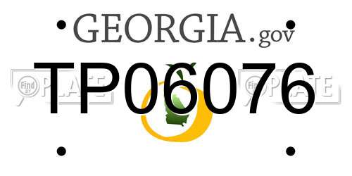 TP06076 Georgia License Plate