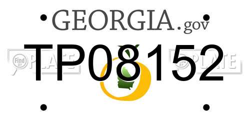 TP08152 Georgia License Plate