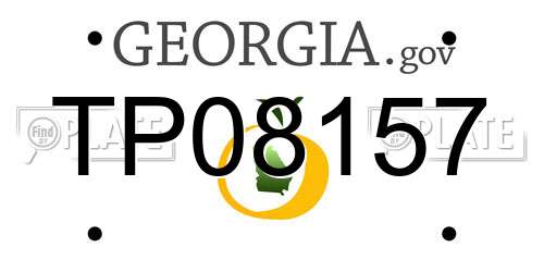 TP08157 Georgia License Plate