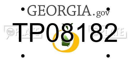TP08182 Georgia License Plate