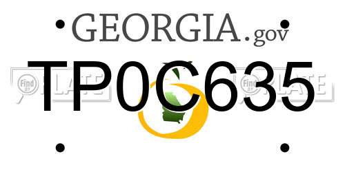 TP0C635 Georgia License Plate