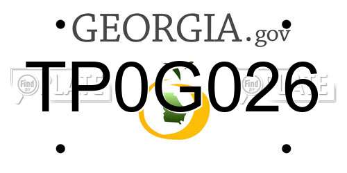 TP0G026 Georgia License Plate