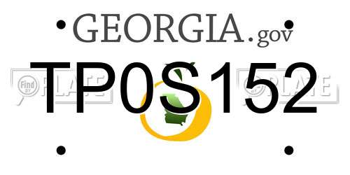 TP0S152 Georgia License Plate