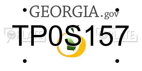 TP0S157 Georgia License Plate