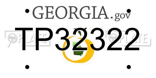 TP32322 Georgia License Plate