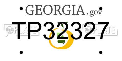 TP32327 Georgia License Plate