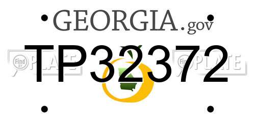 TP32372 Georgia License Plate