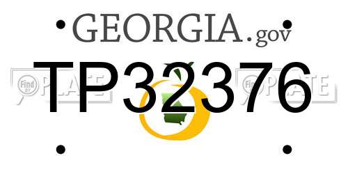 TP32376 Georgia License Plate