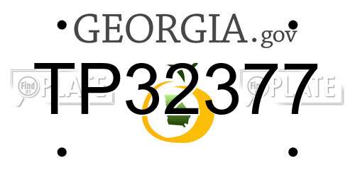 TP32377 Georgia License Plate