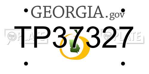 TP37327 Georgia License Plate