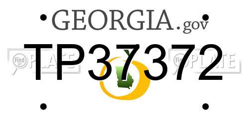 TP37372 Georgia License Plate