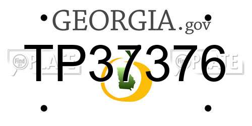 TP37376 Georgia License Plate