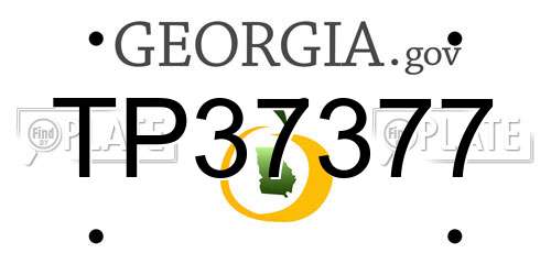 TP37377 Georgia License Plate