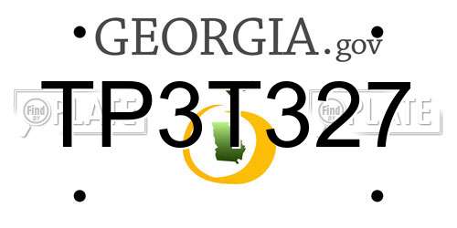 TP3T327 Georgia License Plate