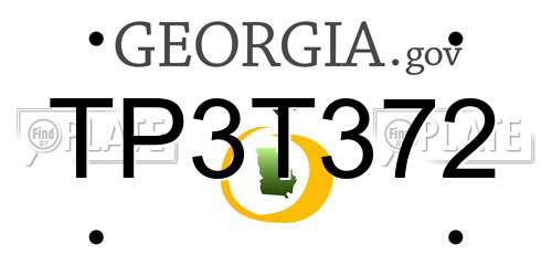 TP3T372 Georgia License Plate