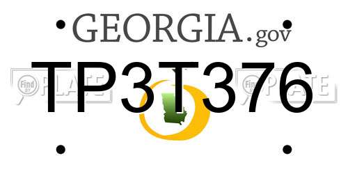 TP3T376 Georgia License Plate