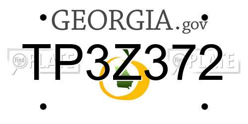TP3Z372 Georgia License Plate