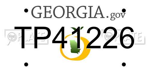 TP41226 Georgia License Plate