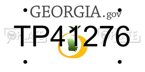TP41276 Georgia License Plate