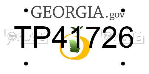 TP41726 Georgia License Plate