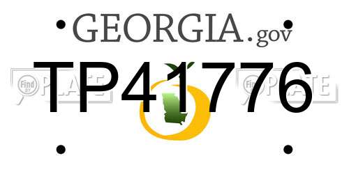 TP41776 Georgia License Plate