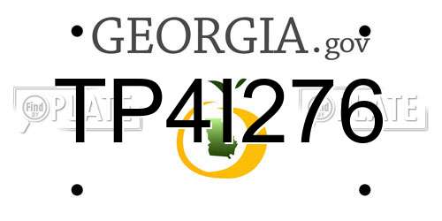 TP4I276 Georgia License Plate