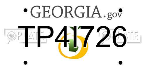TP4I726 Georgia License Plate