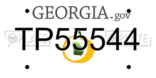 TP55544 Georgia License Plate