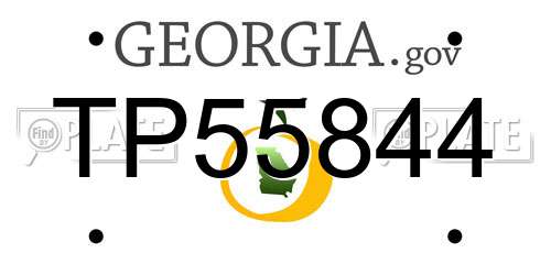 TP55844 Georgia License Plate