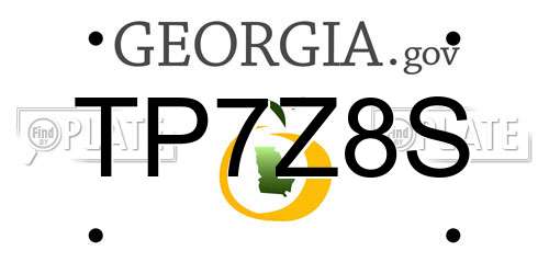 TP7Z8S Georgia License Plate