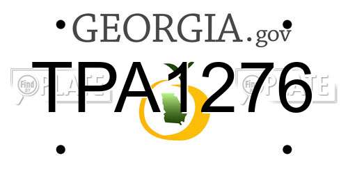 TPA1276 Georgia License Plate
