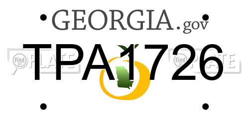 TPA1726 Georgia License Plate