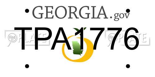 TPA1776 Georgia License Plate
