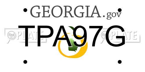 TPA97G Georgia License Plate