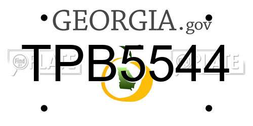TPB5544 Georgia License Plate