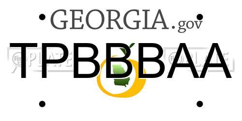 TPBBBAA Georgia License Plate