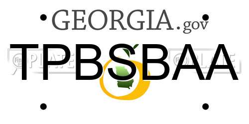 TPBSBAA Georgia License Plate