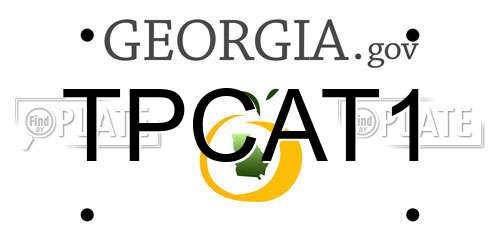 TPCAT1 Georgia License Plate