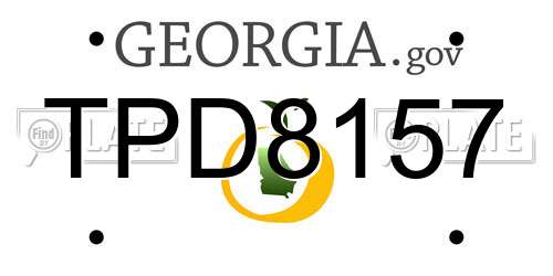 TPD8157 Georgia License Plate