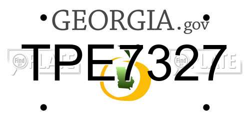 TPE7327 Georgia License Plate